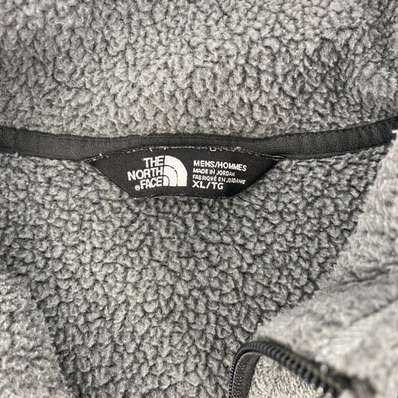 The North Face Mens Gray Fleece Quarter Zip Pullover Jacket XL - Picture 4 of 4